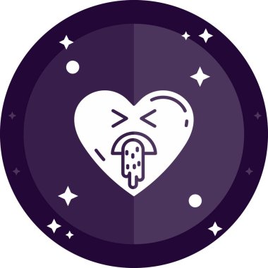 Kalp ikonunun vektör illüstrasyonu