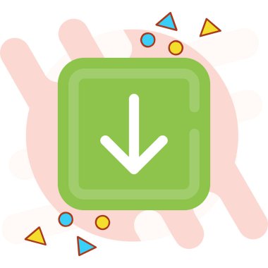 Düz ok serbest stili, basit vektör illüstrasyonu