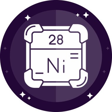 Kimyasal elementin bir simgesinin vektör çizimi