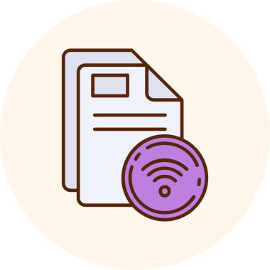 Müzik simgesi olan belge simgesinin vektör illüstrasyonu