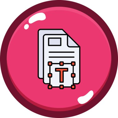 Belge. Web simgesi basit illüstrasyon