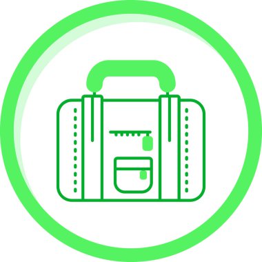 sırt çantası simgesi vektör illüstrasyonu