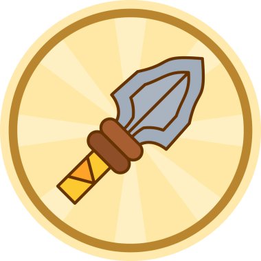 kalkan kılıç vektör simgesi