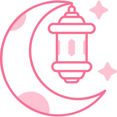 Ramazan Kareem ay feneri simgesi taslak biçiminde