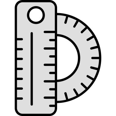 Ölçüm cetveli simgesi. vektör çizim