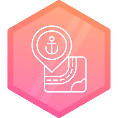 Bir gemi simgesinin vektör çizimi