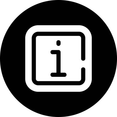 Bilgi. Web simgesi basit illüstrasyon