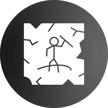 İzole edilmiş tek bir adamın vektör çizimi