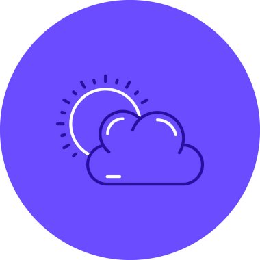 Bulut. Web simgesi basit illüstrasyon