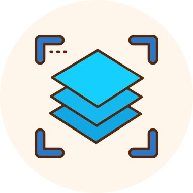 Modern bir simgenin vektör illüstrasyonu