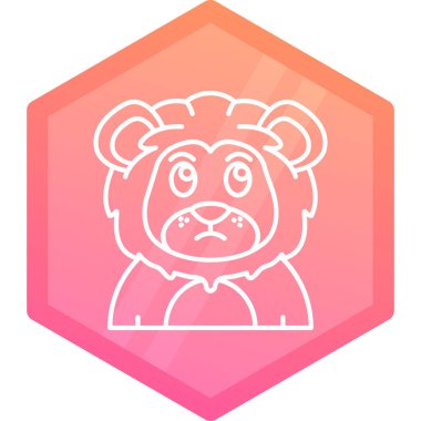 Beyaz arkaplanda izole edilmiş renk çizgisi ayı simgesi. Değişken rastgele dinamik şekiller. vektör illüstrasyonu