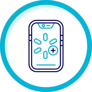 Akıllı telefon. Web simgesi basit illüstrasyon