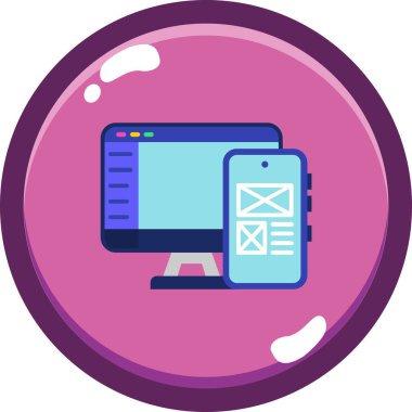 dizüstü bilgisayar web simgesi rozet biçiminde