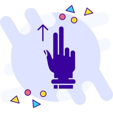 parmak dokunuşu simgesi, vektör illüstrasyonu