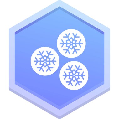 kar Tanesi simgesi vektör çizimi