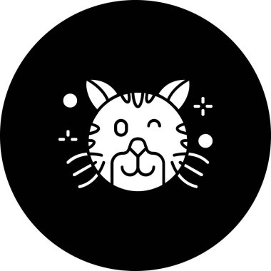 kedi simgesi vektör illüstrasyonu