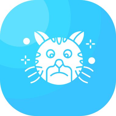 Bir kedi simgesinin vektör illüstrasyonu