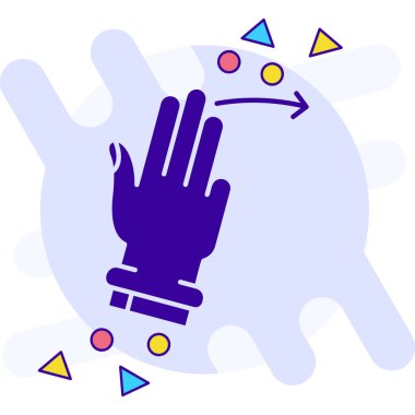 eldiven web simgesi basit tasarım