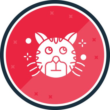 Bir kedi simgesinin vektör illüstrasyonu