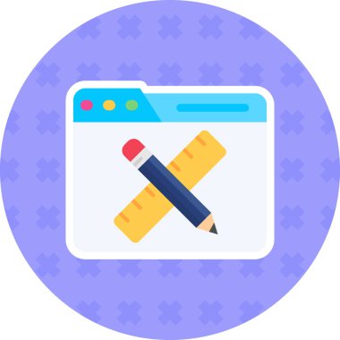 Düz Yapıştırma Tasarımı, basit vektör illüstrasyonu