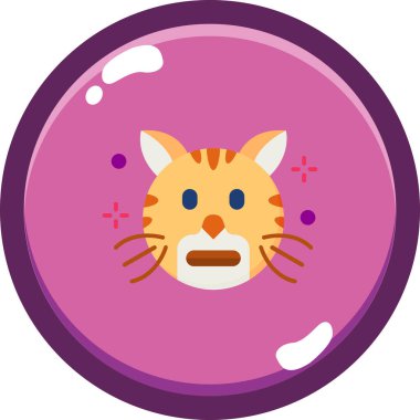 kedi simgesi, vektör illüstrasyonu