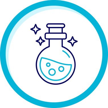 çizgi sihirli iksir ikonu beyaz arka planda izole. Büyülü sihir. Cadılar bayramı partin kutlu olsun. Renkli taslak konsepti. vektör.