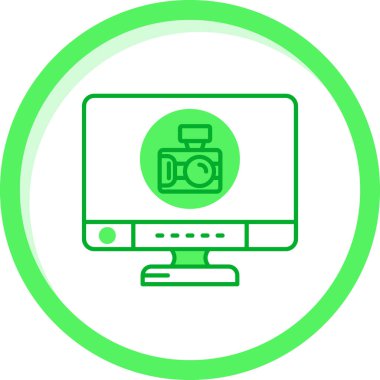 Resim simgesi olan bir dizüstü bilgisayar. vektör.