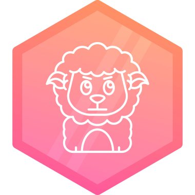 Koyun simgesinin vektör illüstrasyonu