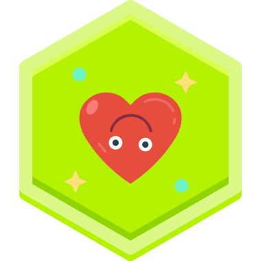 Kalp vektör simgesi modern basit vektör çizimi