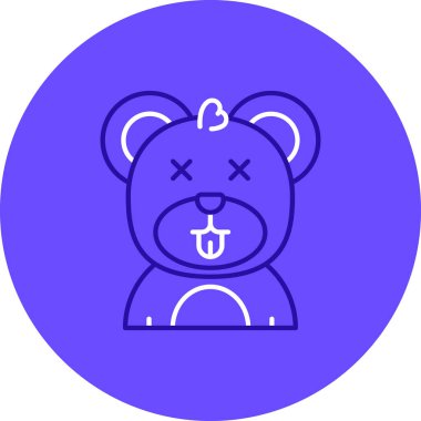 Ayı simgesinin vektör illüstrasyonu