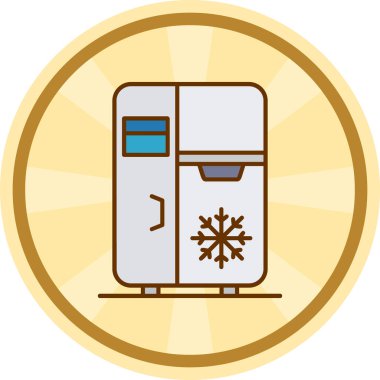 Buzdolabı ikonu. vektör illüstrasyonu.