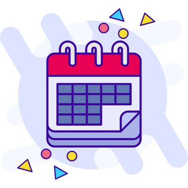 Takvim simgesi vektör illüstrasyonu