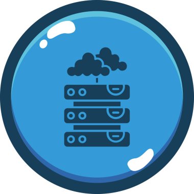 veritabanı. Web simgesi basit illüstrasyon