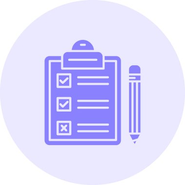 Kontrol listesi. Web simgesi basit illüstrasyon