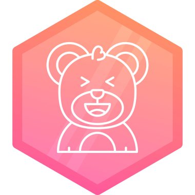 Beyaz arkaplanda renk çizgisi bal peteği simgesi izole edildi. Bal hücrelerinin sembolü. Tatlı doğal yemek. Kademeli rastgele dinamik şekiller. Vektör İllüstrasyonu