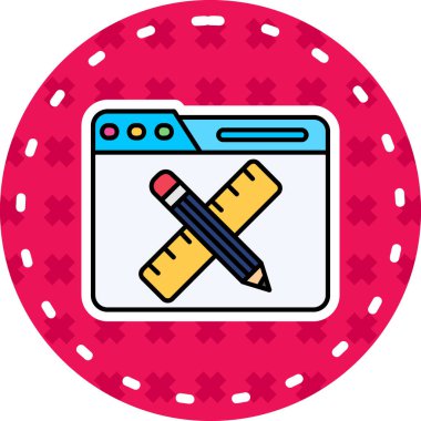 Bir kalemin vektör illüstrasyonu