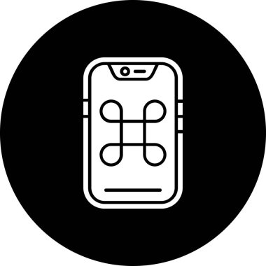 cep telefonu simgesi, basit vektör illüstrasyonu