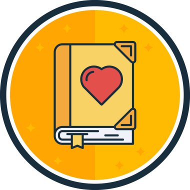 aşk kartı vektör simgesi, modern basit tasarım