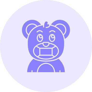 Oyuncak ayı. Web simgesi basit illüstrasyon