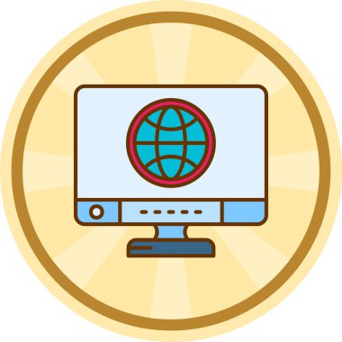 İnternet simgesi vektör illüstrasyonu