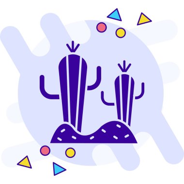 Kaktüs simgesi vektör illüstrasyonu