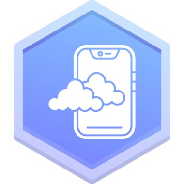 cep telefonu simgesi. Web için akıllı telefon vektör simgesinin basit illüstrasyonu