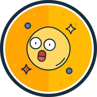 uzay ay simgesi vektör illüstrasyon tasarımı