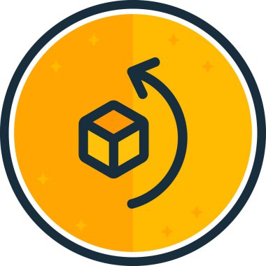 Bir kutu simgesinin vektör illüstrasyonu