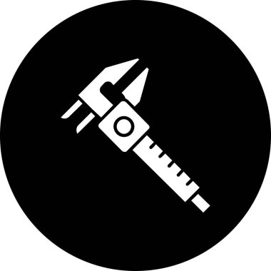 Caliper Glyph ters çevrilmiş, basit vektör çizimi