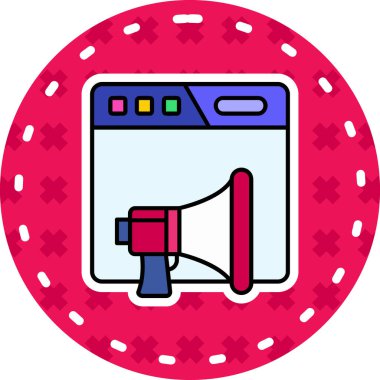 Konuşmacı. Web simgesi basit illüstrasyon