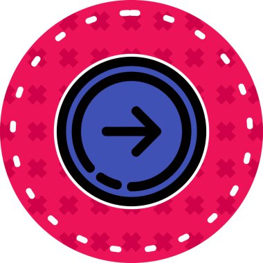 Kumarhane çipleri simgesi, basit vektör çizimi