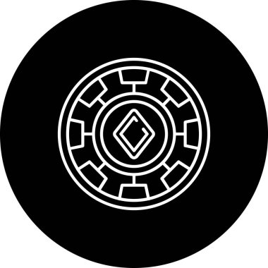 Casino çip vektör simgesi