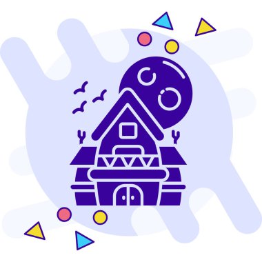 Cadılar bayramı partisi, şaka mı şeker mi, doldurulmuş satır simgesi, ana hatlı vektör illüstrasyonu