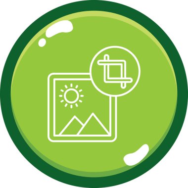 Bir güneş panelinin yeşil simgesinin vektör çizimi